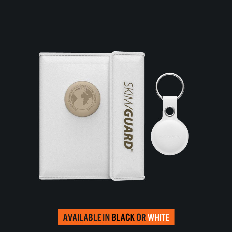 Skimguard Personal Travel Bundle with Passport Traka and Travel Traka in white